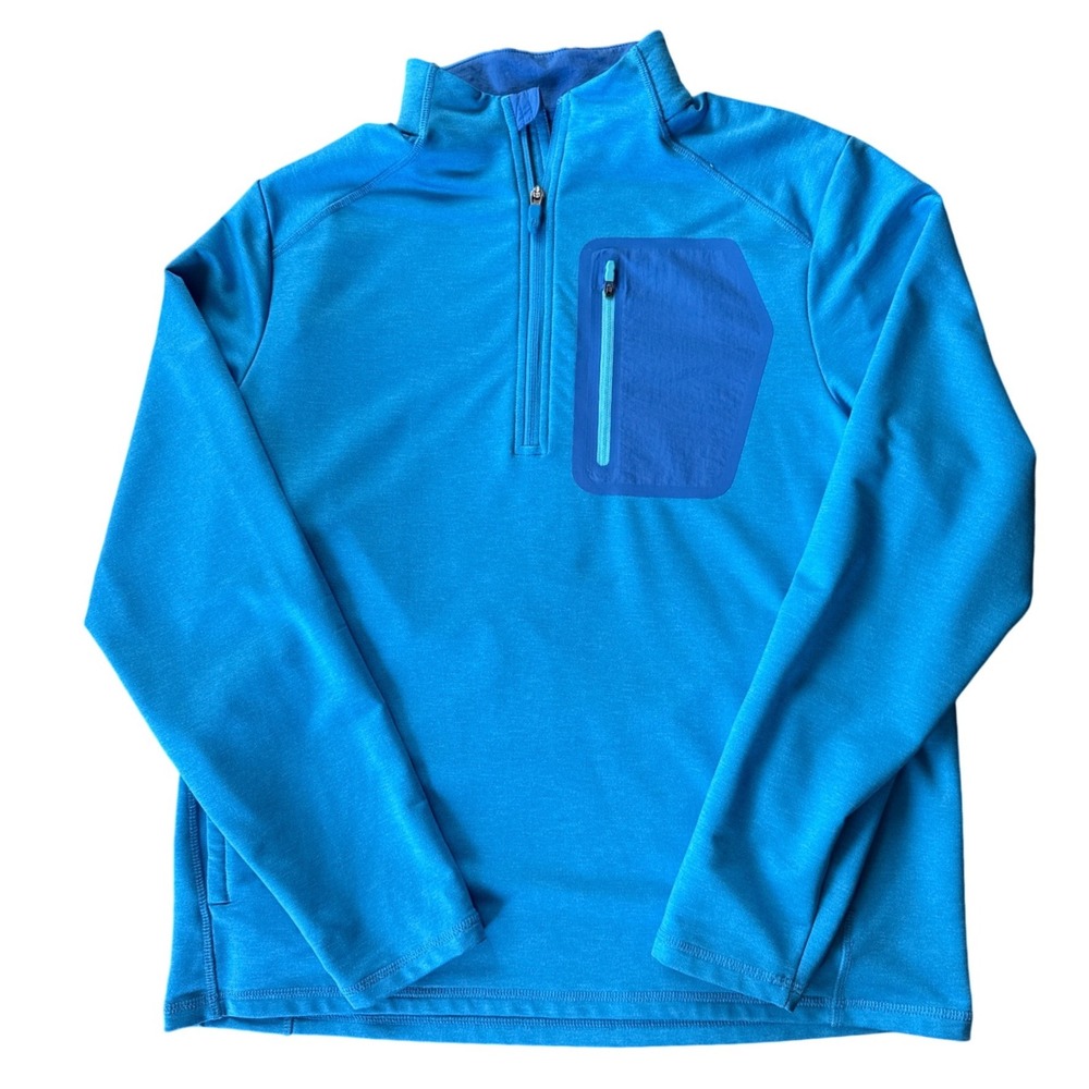 Vineyard Vines Performance 1/4 Zip Pullover Mens Medium Blue Active Top